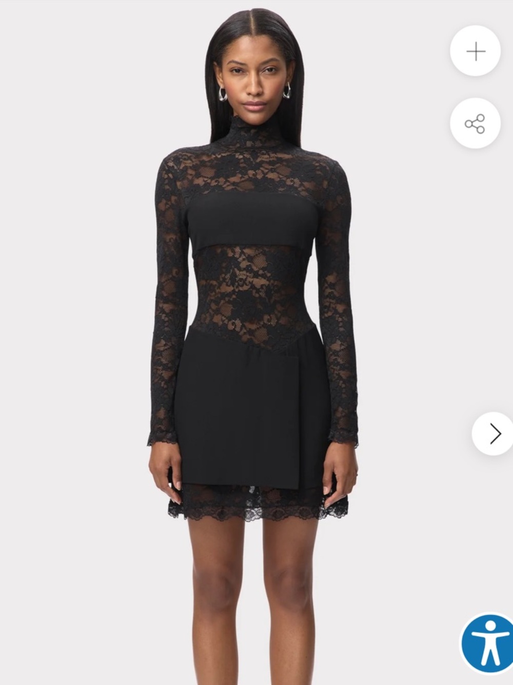 Herve Leger Black Lace Dress